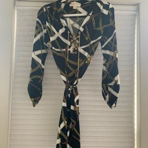 Michael Kors Nautical Wrap Dress